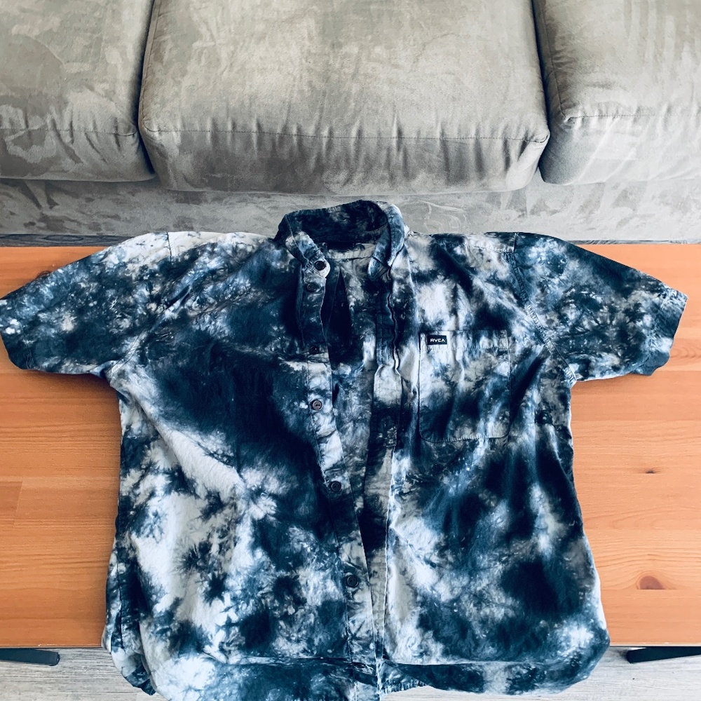 RVCA Freeze Tie Dye Button Up Shirt
